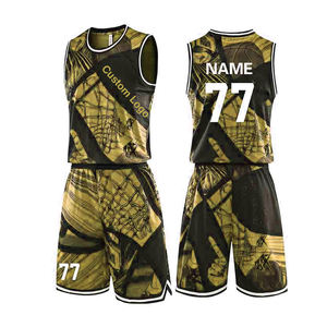 Ensemble d'uniformes de basketball personnalisables pour hommes, grandes tailles, en maille respirante, imprimé par transfert thermique, antibactérien, séchage rapide et anti-humidité - Product Image 5