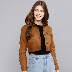 Alta venta al por mayor OEM ODM venta al por mayor de alta calidad personalizado impreso personalizado chaqueta de mezclilla para las mujeres OEM prendas de vestir de las mujeres - Product Image 1