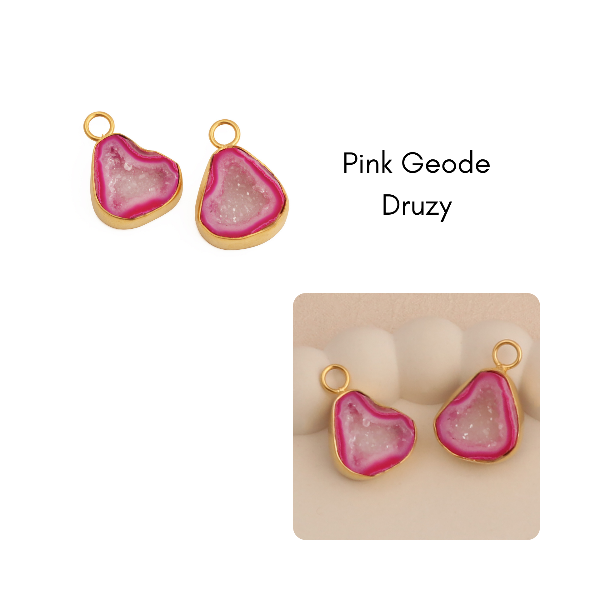 อะเกตดรูซี่สีชมพู