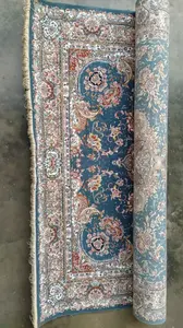 Alfombra persa bordada de calidad de exportación India Alfombra de seda sobre seda para uso en el hogar y la Oficina del fabricante y proveedor indio - Product Image 2