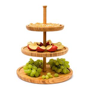 Vente chaude Plateau À Gâteau En Bois Naturel Stand Table Top Pièce Maîtresse Premium Gâteau Outils - Product Image 1