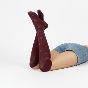 Unisex Anti-Slip Knee High Dress <b>Socks</b> Combed Cotton Nylon Knitted <b>Lace</b> Print Pattern Customized Logo Breathable Autumn - Product Image 5