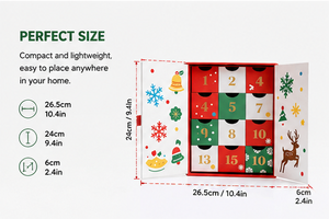 Wholesale Red Double Door <b>Christmas</b> Drawer <b>Box</b> Rigid Cardboard Empty Mystery Blind <b>Box</b> for Surprise Holiday Packaging - Product Image 4