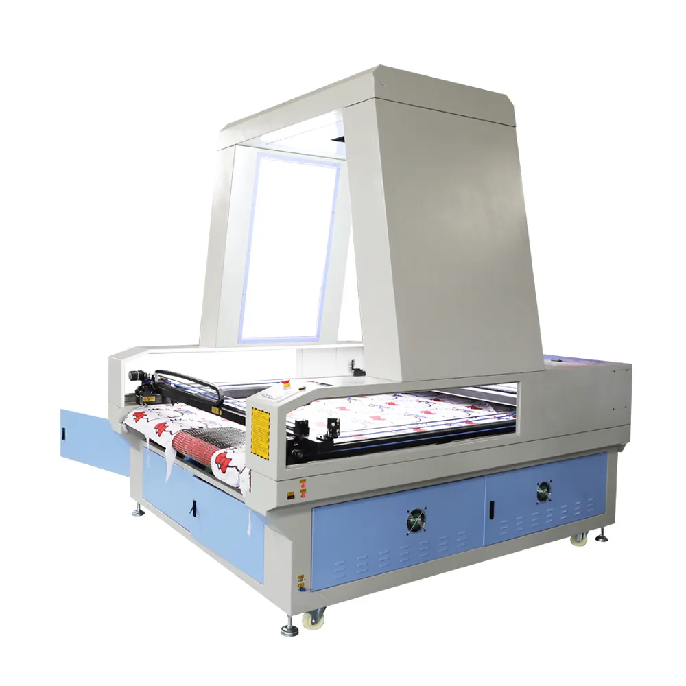 MC 1613 auto alimentação máquina de corte a laser com câmera CCD para couro de tecido para a indústria do vestuário