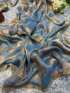 Boutique indienne dernière exclusivité à la mode fantaisie Premium mariée soie Saree pour filles mariage fête vêtements à la mode Sari vêtements ethniques - Product Image 3