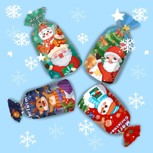 Paquete de 100 Bolsas de Celofán Biodegradables para Navidad, para Dulces, Golosinas, Bolsas de Regalo Navideñas, Material Personalizado, Múltiples Estilos - Product Image 1