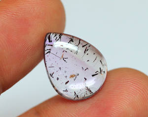 Fantastique Super Seven Gemstone Poire Forme Lisse Poli Mélodie Super Seven Cabochon Lepidocrocite Rutile Super 7 Pierre - Product Image 5