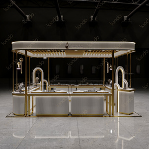 Maßgefertigter Moderner Luxus-Schmuckkiosk Schmuckvitrine mit LED-Beleuchtung für Ausstellungsräume in Einkaufszentren und Einzelhandelsgeschäften - Product Image 3