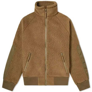 High Quality Casual Wear <b>Sherpa</b> Fleece <b>Jacket</b> Stand Collar Breathable Fabric Elastic Waist Zipper Style <b>Sherpa</b> <b>Jacket</b> For <b>Men</b> - Product Image 2