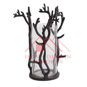 Velas de vidrio y metal-Hurricane Último diseño Venta caliente Portavelas y votivo - Product Image 1