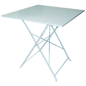 Table carrée d'extérieur en aluminium, design métallique durable pour une utilisation polyvalente - Product Image 1