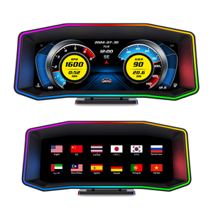 नवीनतम ऑटो इलेक्ट्रॉनिक्स पी 4 एलसीडी सबसे बड़ी स्क्रीन ओब्ड2 स्मार्ट गेज जीपीएस स्पीडोमीटर कार हूड वाटर टेम्म्प डिस्प्ले आरपीएम मीटर - Product Image 1