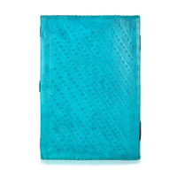 Cuaderno grande azul Medieval de siete chakras en relieve hecho a mano de 22x14 pulgadas diario de cuero azul océano libro artesanía de piedra semipreciosa
