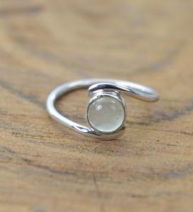 Anillo de plata estilo bohemio hecho a mano, joyería de plata de ley 925, piedra preciosa aguamarina, anillo de tendencia, joyería para mujer, regalo para ella - Product Image 5