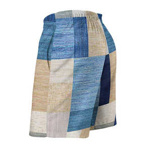 Shorts de plage en satin 100 % coton imprimés pour hommes, taille élastique, séchage rapide, maillots de bain d'été, fourniture de logo personnalisé en gros - Product Image 5