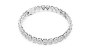 14K <b>White</b> <b>Gold</b> Radiant & Round Lab-Grown Diamond Anniversary <b>Bracelet</b> Luxury Certified Bridal Elegant Fine Jewellery Gift - Product Image 4