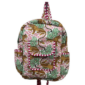 Handmade Cotton Quilted <b>Girls</b> Students <b>Backpack</b> Cute Geometric Pattern Anti-Theft Arcuate Shoulder Strap Lightweight Picnic - Product Image 1