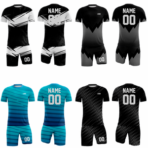 Maillots et shorts de football personnalisés, uniforme d'équipe, 100% polyester, séchage rapide, manches courtes, tailles plus, chemises personnalisées pour adultes, unisexe - Product Image 4