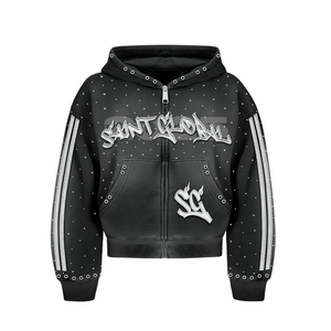 Sudadera con Capucha Unisex de Felpa Francesa 100% Algodón, Lavada al Ácido, de Alta Calidad, Personalizada con Estampado, Informal de Invierno - Product Image 1