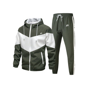 Conjunto Deportivo Personalizado para Hombre, de Poliéster y Algodón, Corte Regular, Chaqueta con Capucha, Pantalones Deportivos, Venta al por Mayor, Etiqueta Privada OEM, Pedidos al por Mayor en EE. UU. - Product Image 1