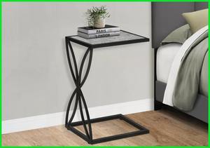 Table d'appoint moderne en marbre personnalisée, base en fer massif forgé à la main, plateau en marbre écologique, table basse/de bout de canapé pour salon - Product Image 5