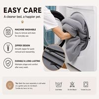 Sofá cama ortopédico moderno de lujo para perros, espuma viscoelástica de felpa con funda lavable extraíble para perros pequeños y gatos