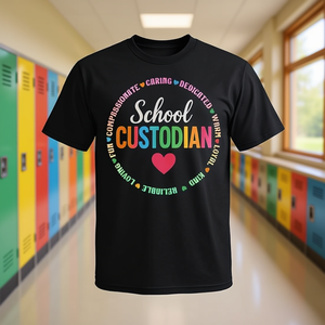 Maglietta Arcobaleno Carina per il Riconoscimento dei Custodi Scolastici - Articolo Promozionale - Product Image 3