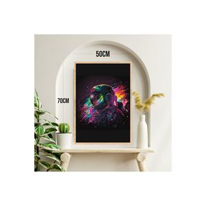 ภาพศิลปะบนโต๊ะ MDF ขนาดใหญ่ลายอวกาศนักบินอวกาศ70X50ซม. สีสันจางคุณภาพพร้อมกรอบ221 - Product Image 1