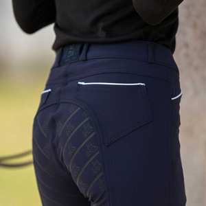 Wholesale Custom Printed Horse Riding Breeches Women Equestrian <b>Pants</b> Winter Fleece <b>Lined</b> Anti-UV Silicone Grip for Training - Product Image 4