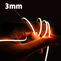 RAMATES Bande LED flexible ultra-étroite de 3 mm Mini FCob 12V 24V Bande lumineuse LED 3000K 5W Bande lumineuse LED OEM ODM 480leds UL ETL DIY