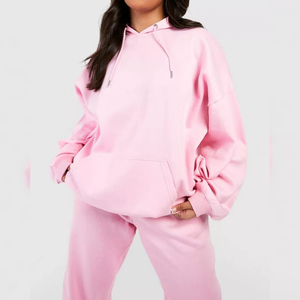 OEM mejor calidad mujeres sudaderas con capucha de gran tamaño púrpura oscuro sudaderas con capucha para damas personalizado Puff estampado sudaderas con capucha de invierno para las mujeres - Product Image 4