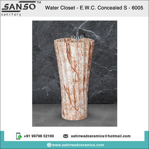 Factory Direct Ashirwad Ceramics Model 311 Stylish Glossy Designer Hand Wash <b>Basin</b> Pedestal Custom Logo Oval Shape Bathrooms - Product Image 2