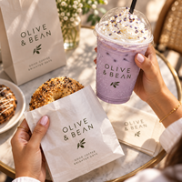 Gobelets froids personnalisés AT PACK en PET avec logo |   Gobelets jetables transparents pour café glacé, bubble tea et autres boissons, pour cafés et magasins de boissons