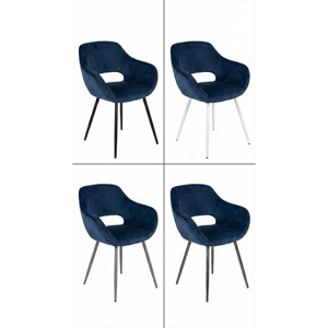 Silla de Café de Terciopelo Monaco 2026, Patas Cónicas de Metal, Sillón Moderno para Restaurante, Exportación - Product Image 1