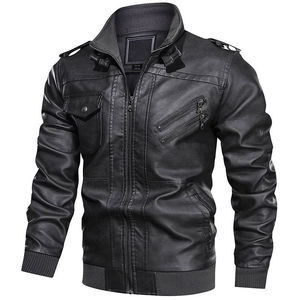 New Arrivals 2025 <b>Large</b> Size Leather Casual Stand Collar Waterproof Winter <b>Canvas</b> Men's Jackets OEM Service Customized - Product Image 3