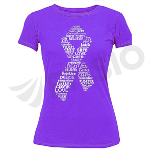 Personnalisé écologique 100% coton 180 grammes tricoté tissu sportif T-Shirts anti-boulochage motif imprimé décontracté cancer du sein - Product Image 5