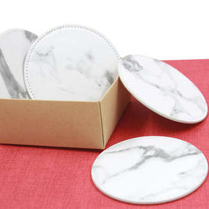Handmade High Quality <b>Ceramic</b> Eco-Friendly Modern Round <b>Coasters</b> Set - Product Image 4