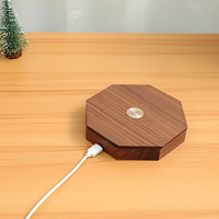Lampe de table rotative pliable en forme de bonhomme de neige personnalisée créative, lumière nocturne USB, cadeaux de Noël pour entreprise, éclairage de table en bois massif rotatif
