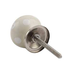 Boutons de porte ronds en céramique simples et blancs pour armoires, tiroirs et armoires, poignées de meubles élégantes pour la décoration intérieure d'Inde - Product Image 6