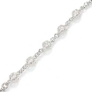 925 Sterling <b>Silver</b> Heart Charm <b>Bracelet</b> with Diamond Trendy Religious Stainless Steel Copper <b>Bangles</b> Gift - Product Image 5