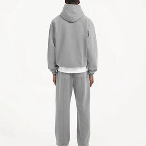 <b>Wholesale</b> Hot Selling Custom Men Winter Tracksuit Cotton Fleece Regular Fit <b>Flared</b> <b>Sweatpants</b> Hoodie Sets Breathable Quick Solid - Product Image 3
