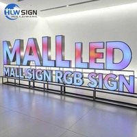 Lettres géantes LED pour extérieur IP65, conçues pour durer, enseignes programmables RVB, enseignes en lettres lumineuses RVB couleur pleine