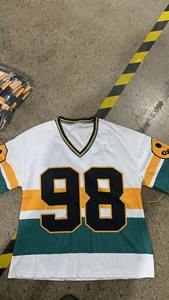 Short Sleeve Drop Shoulder Oversized Heavy Mesh Polyester Women's Casual Sports Mesh Football Jersey <b>Crop</b> <b>Top</b> <b>Striped</b> - Product Image 2