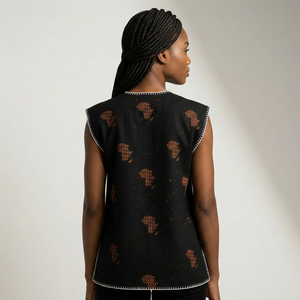 Robe longue en lin brodée à la main pour femmes, respirante, style bohème, avec fentes latérales - Product Image 4