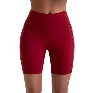 Qualité supérieure Shorts de yoga personnalisés pour femmes avec poche latérale sans couture taille haute Scrunch Butt Lift pour femmes - Product Image 5