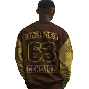 Iota Phi Theta 1963 Chenille Patch pull en tricot grec fraternité pull acrylique grec vie vêtements vêtements d'hiver - Product Image 5