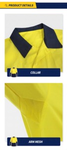 High Quality Worker Wear Uniform Long Sleeve Cotton Reflective Safety Apparel Shirt Hi-visibility <b>Security</b> Guard Shirt for Men - Product Image 3