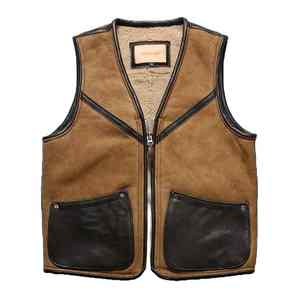 Chaleco de Motocicleta de Cuero Genuino para Mujer, Negro, Clásico, Vintage, Cómodo, para Motociclismo, Multicapa de Algodón - Product Image 4