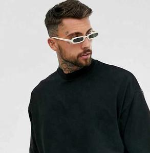 T-shirts lourds à épaules tombantes T-shirts à col rond en coton surdimensionné teint de couleur unie - Product Image 5