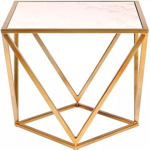 Awesome <b>Round</b> <b>Gold</b> Color Wooden Top Side <b>Table</b> for Home Hotel Restaurant Living Room Bedroom Wedding Decorative Dining Use - Product Image 5